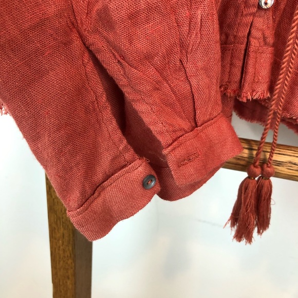 Free People Doin’ it right peasant blouse cinnamon XS - Picture 8 of 13